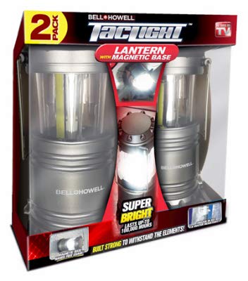 Bell + Howell Magnetic Tac Light Lantern with magnetic base enables hands-free lighting for repairs