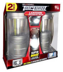 Bell + Howell Magnetic Tac Light Lantern with magnetic base enables hands-free lighting for repairs