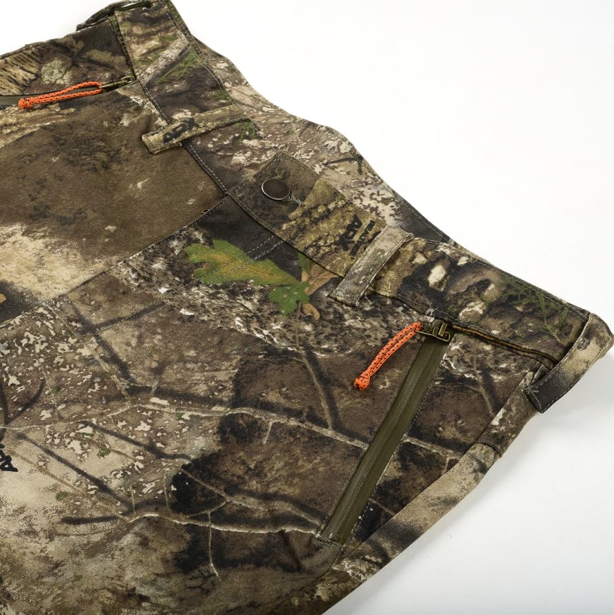Bell Rangers Realtree APX camo pants back view emphasizing rugged construction and durable pockets.