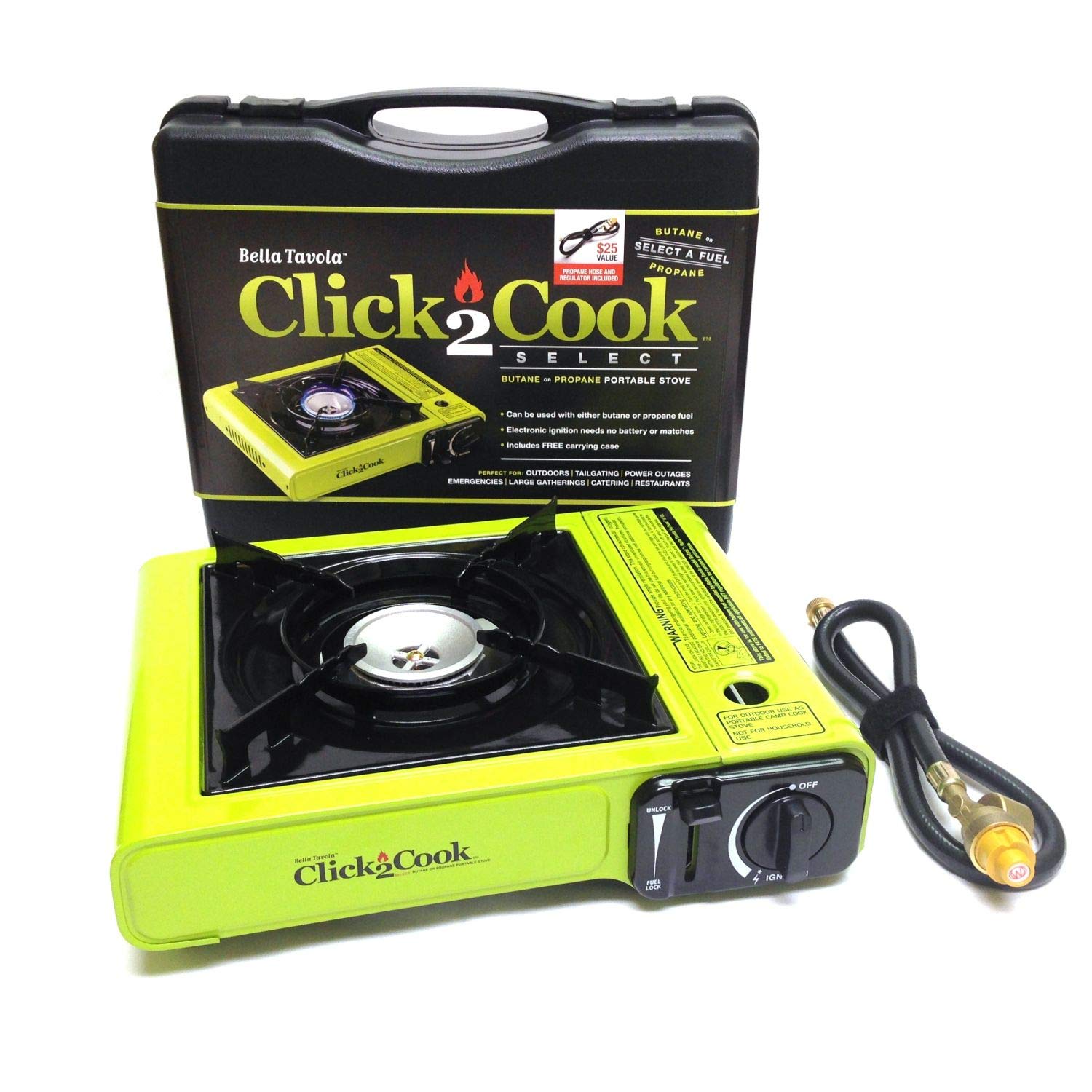 Built-in safety features: gas leak prevention and pressure-sensing shut-off.