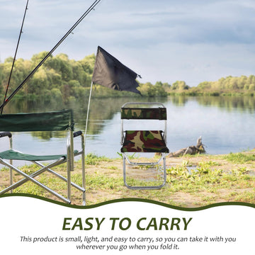 BELLIFFY durable metal folding stool offers stable support on varied terrains.