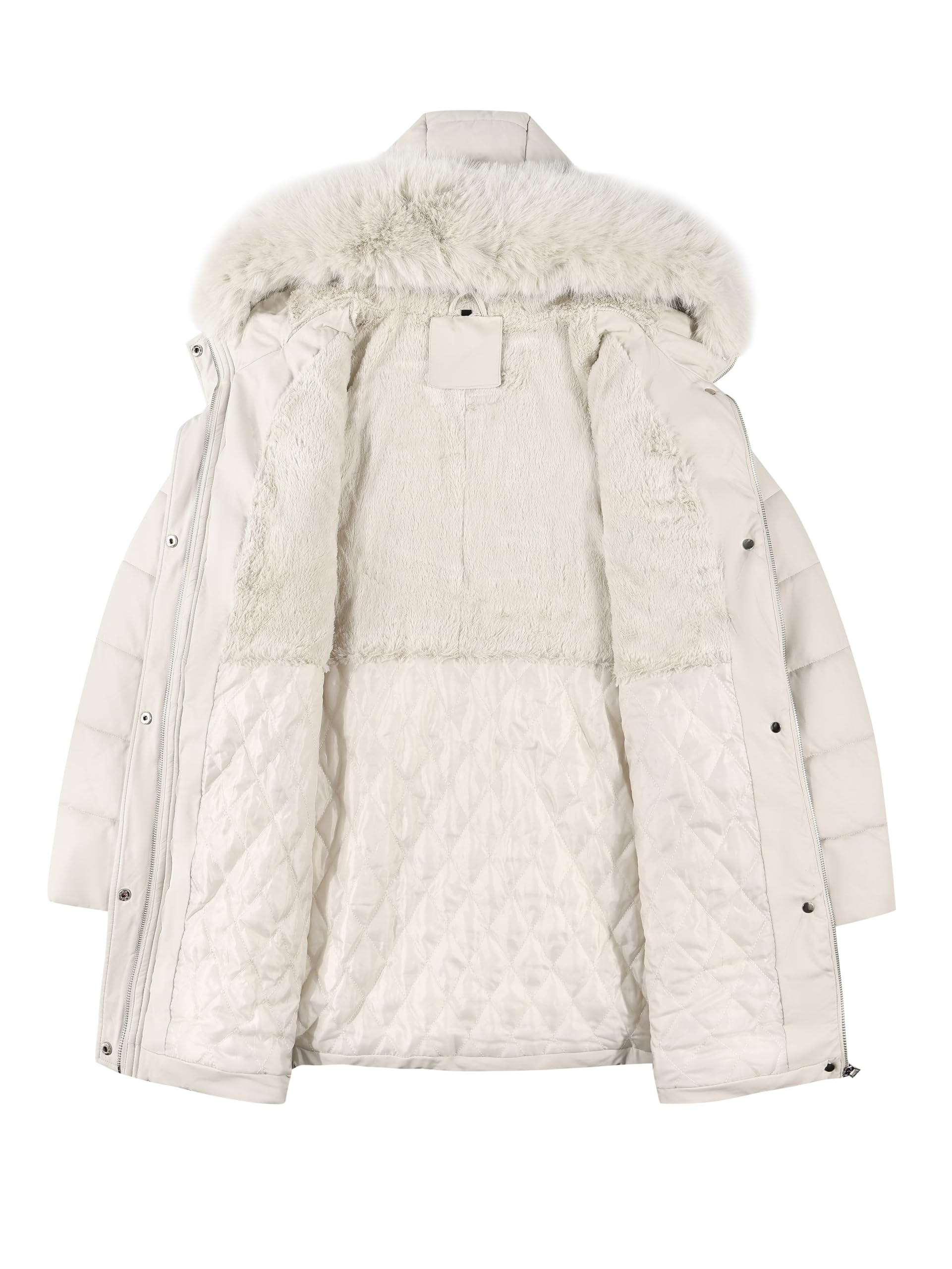 Bellivera puffer coat functional pockets provide secure storage and hands-free convenience.