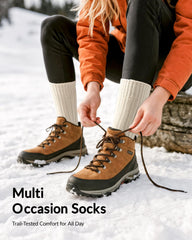 Belloxis Alpaca Socks knit-detail highlights ultra-soft fibers and itch-free comfort