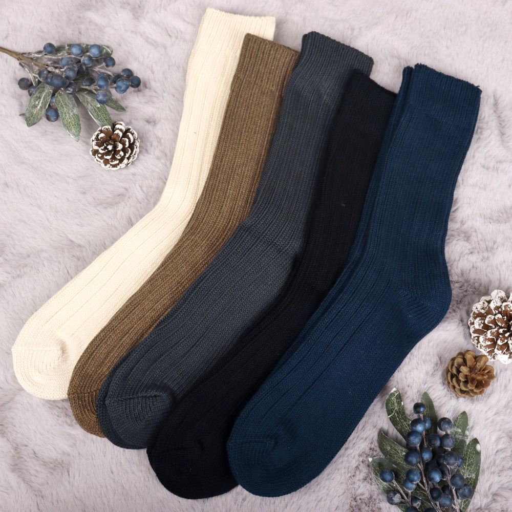 Belloxis Alpaca Socks winter-outfit demonstrates versatile use for outdoors and indoors