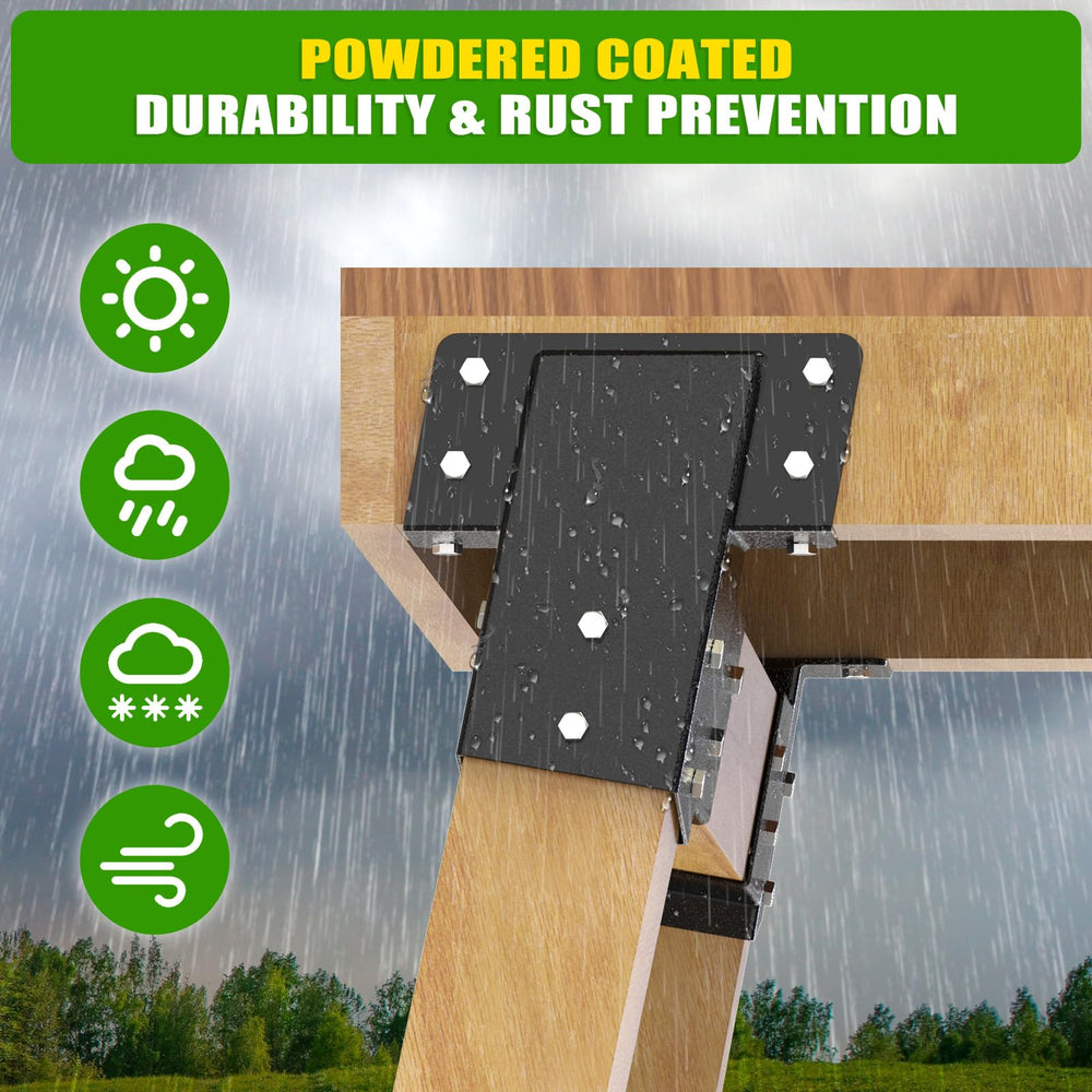 BeneLabel brackets mounted on a tree house platform for elevated use.