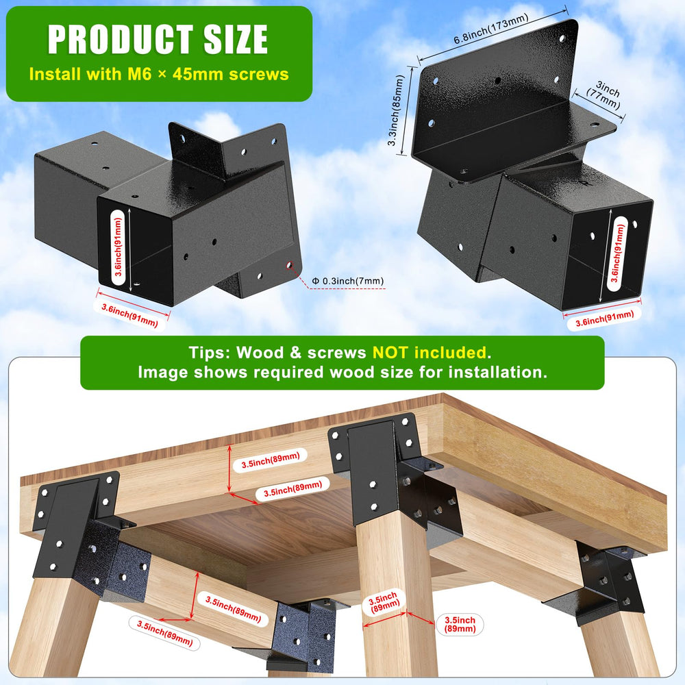 BeneLabel heavy duty brackets beam installation demonstrate reinforced support.