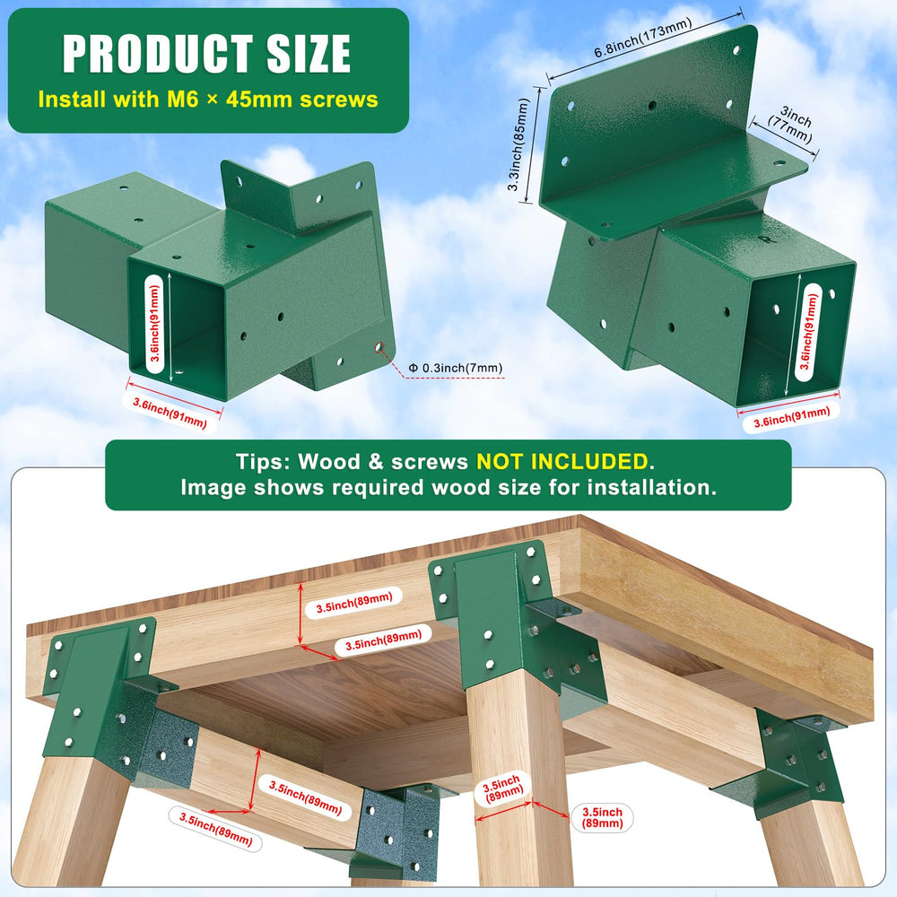 BeneLabel outdoor-platform brackets in use on raised deck.