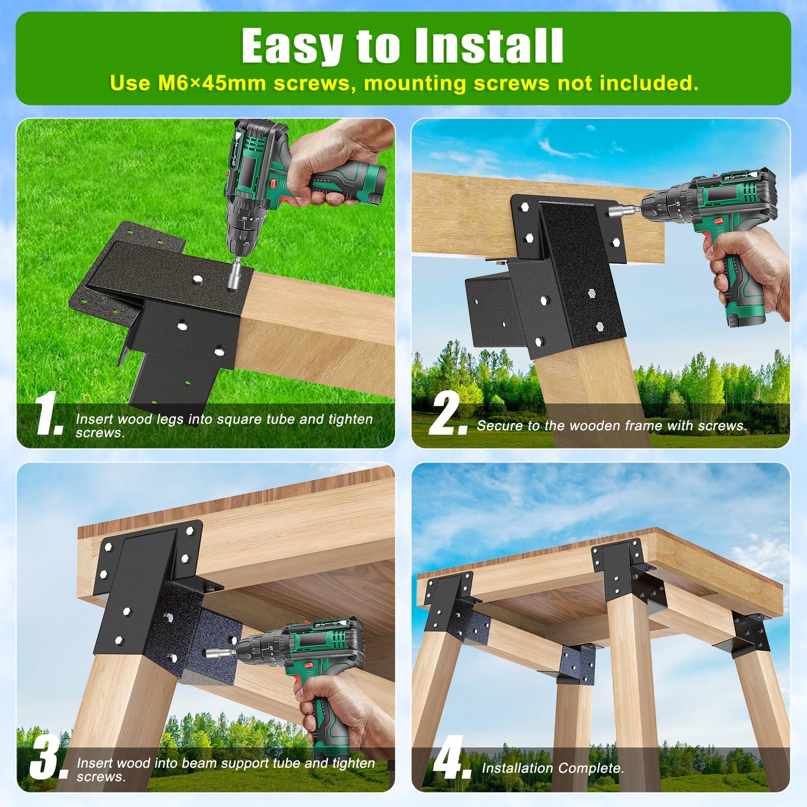 BeneLabel brackets mounted on reinforced beam shows stable structure.