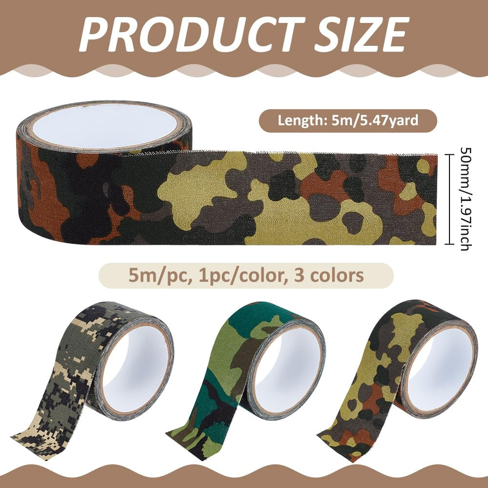 BENECREAT camo tape desert pattern enhances gear concealment in sandy environments