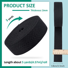BENECREAT jacquard webbing close-up shows V-pattern for stylish crafts