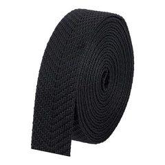 BENECREAT polycotton webbing with black V-pattern roll for sturdy bag handles