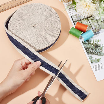BENECREAT polyester cotton webbing is soft and strong for sewing projects.