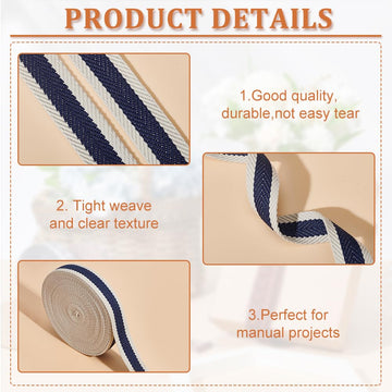 BENECREAT striped webbing offers breathable comfort and low wrinkling.
