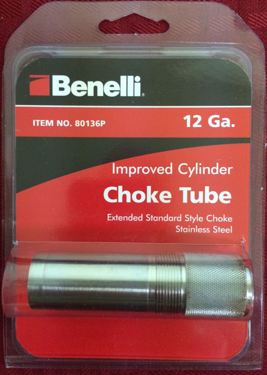 Benelli Standard Extended Improved Cylinder Choke front view, versatile field and clay shooting option.