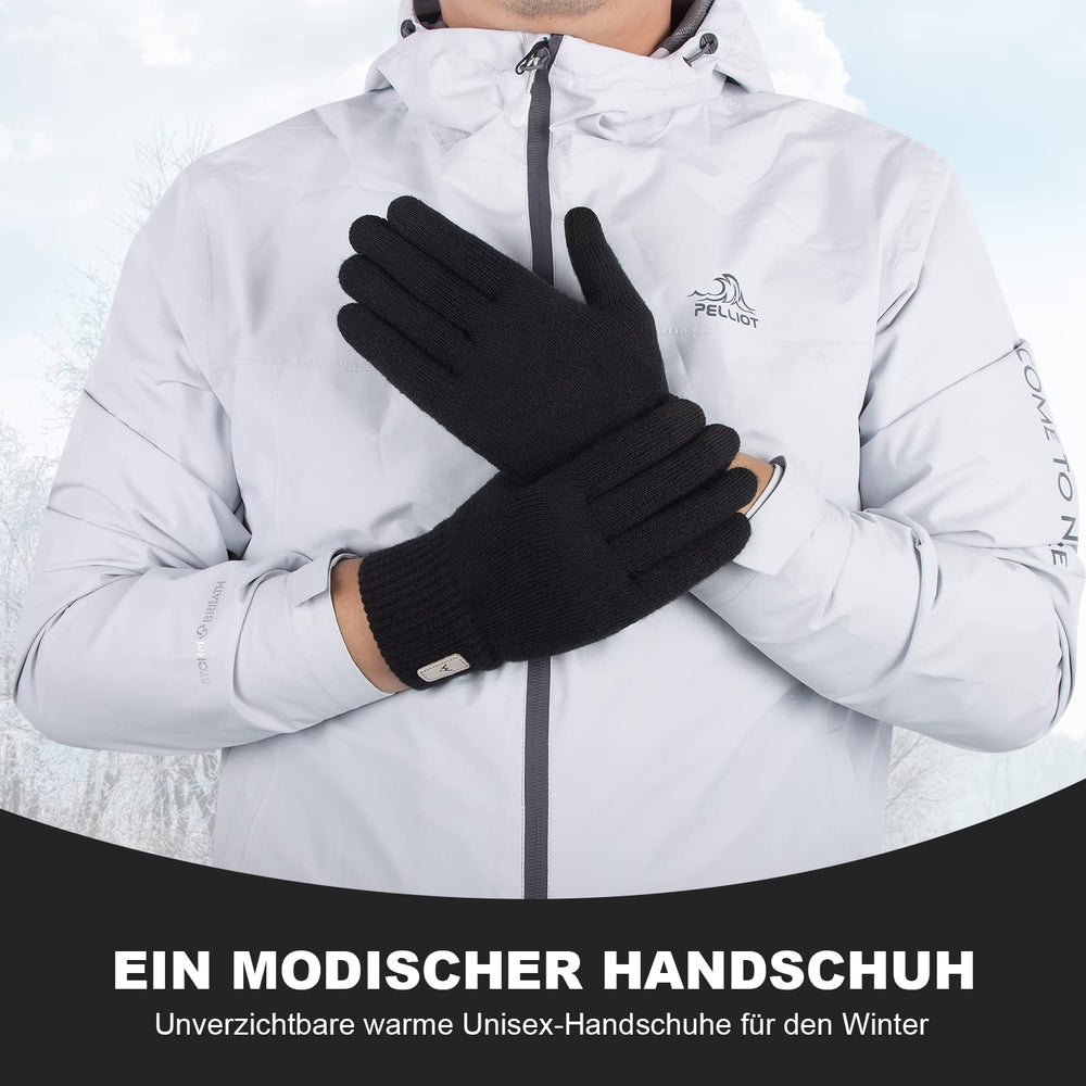 Benirap winter gloves anti-slip palm pattern improves grip on devices and gear