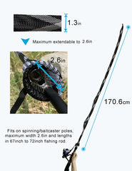 Beoccudo rod sock red and black color option on fishing rod