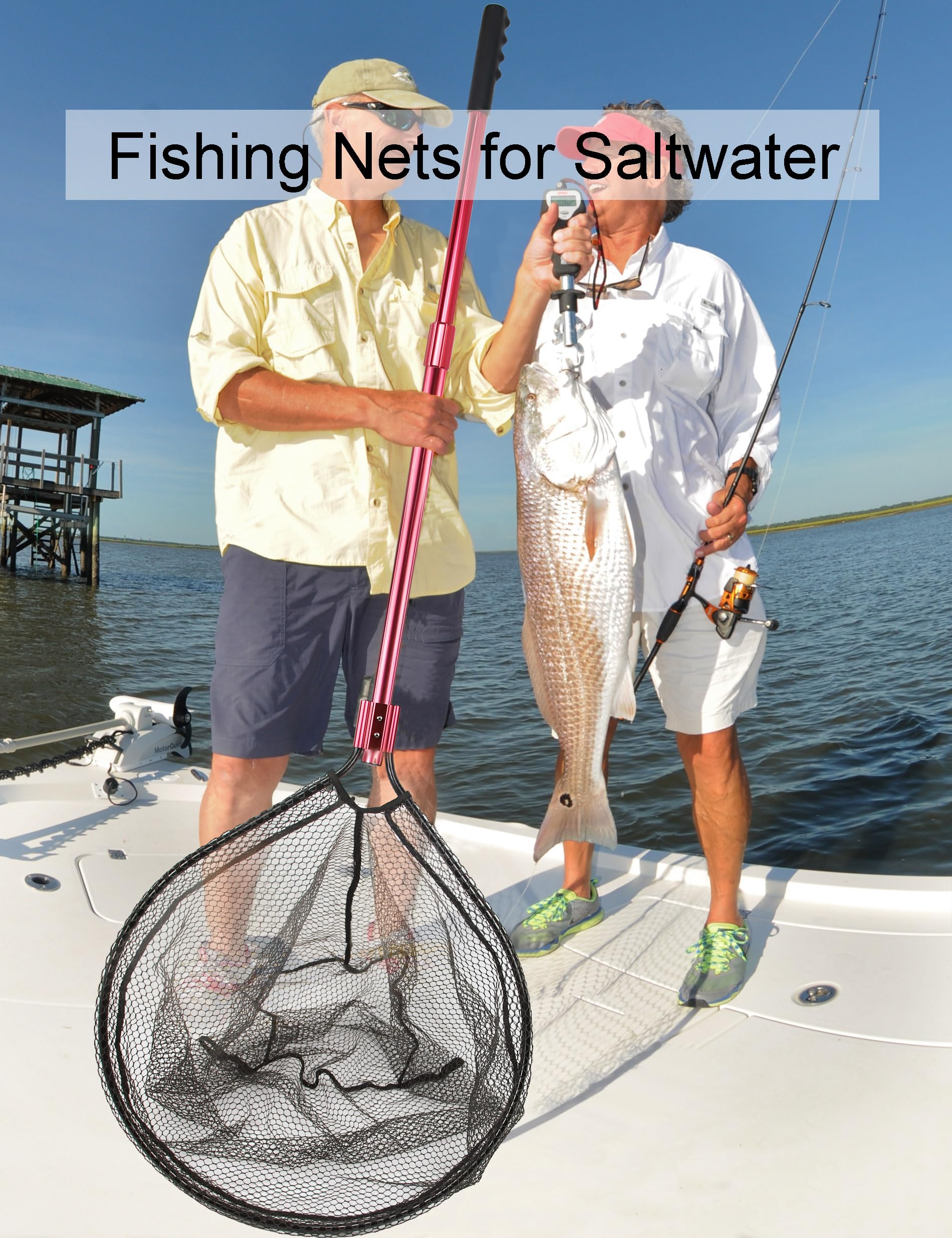 Telescopic aluminum fishing net with extendable handle