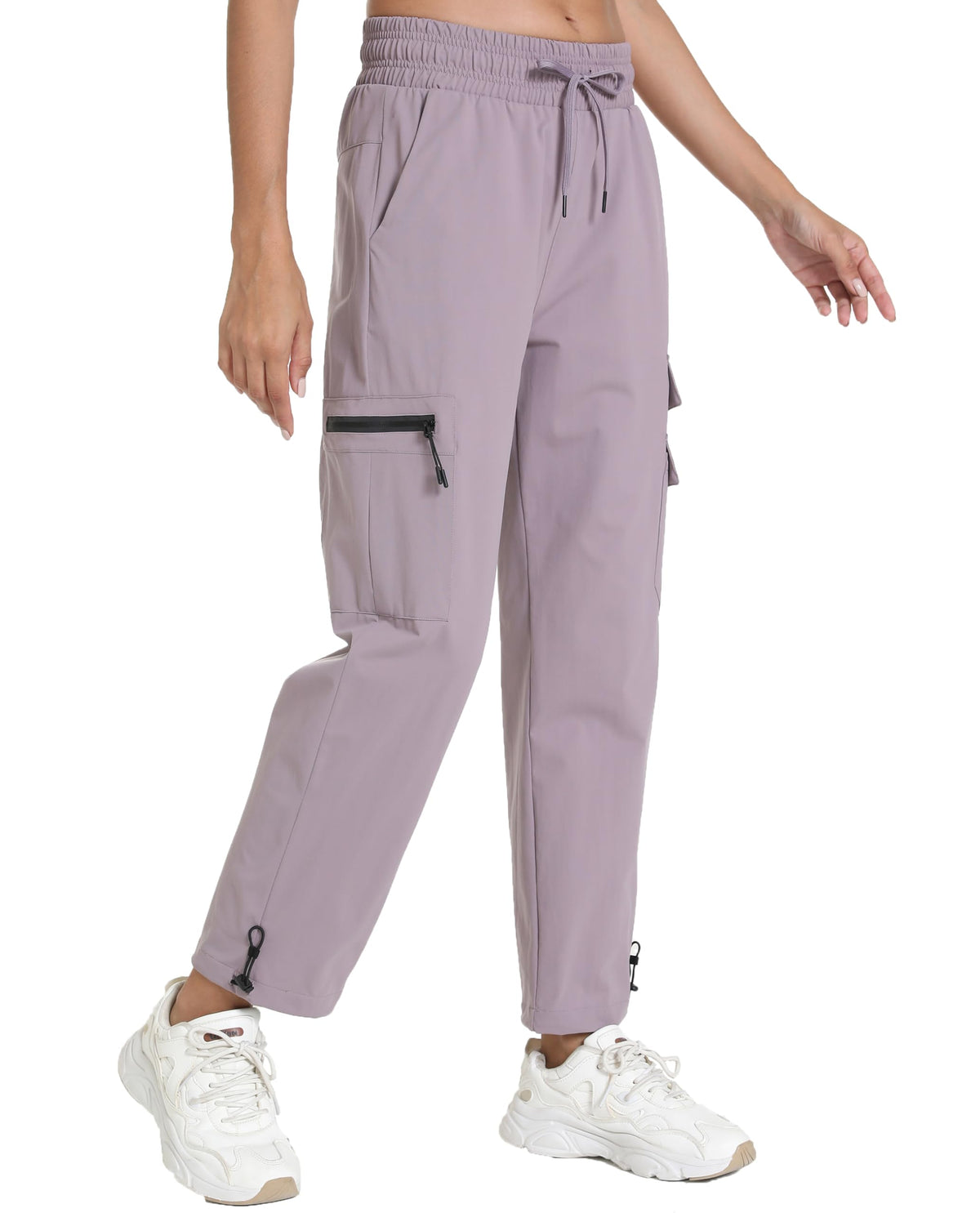 Bepopotan Primrose Purple quick-dry pants front view for hiking and all-day wear