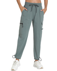 bepopotan quick-dry women's cargo pants front view for active outdoor wear and quick-dry comfort