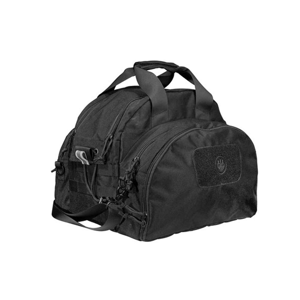 Beretta 38L range bag side compartments keeps tools organized for rapid setup.