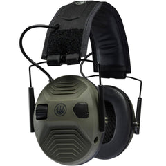 Beretta Electronic Earmuffs front view with 32dB protection for shooting ranges.