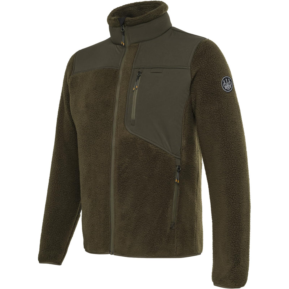 Beretta Halifax Sherpa jacket front view showcases warm fleece and rugged versatility for outdoor hunting
