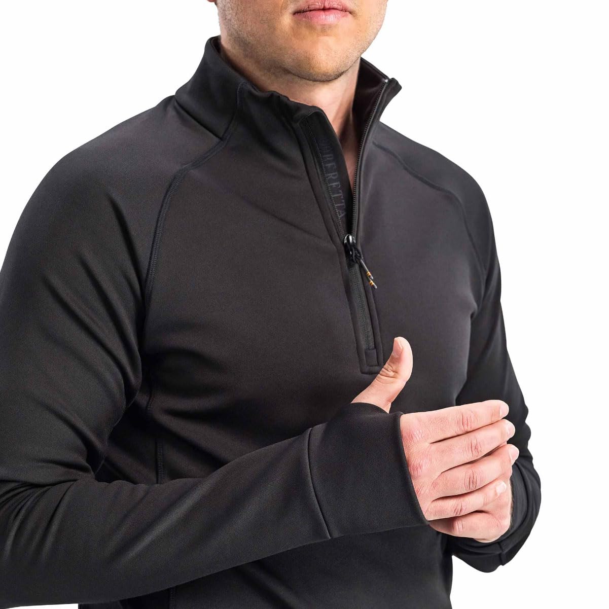 Beretta fleece shown in casual outdoor wear for versatile styling.