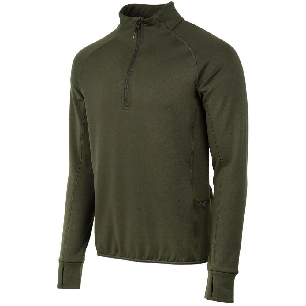 Beretta Stretch Tech fleece shirt Green Moss front view for versatile outdoor layering.