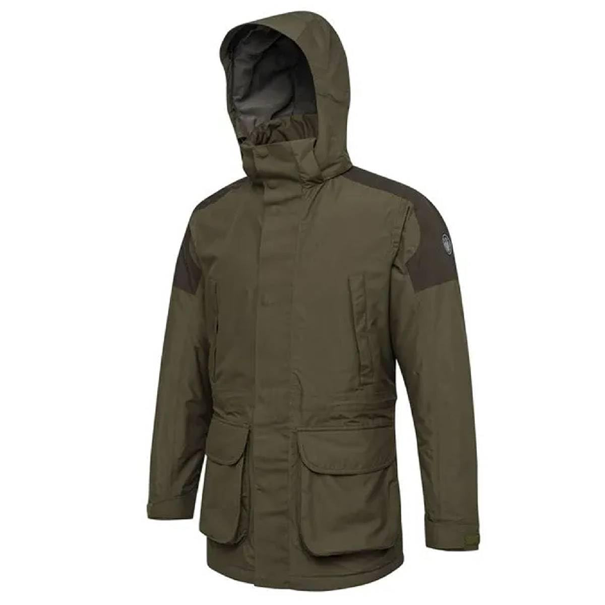 Beretta Tri-Active EVO jacket in green moss, front view highlighting weather-ready design