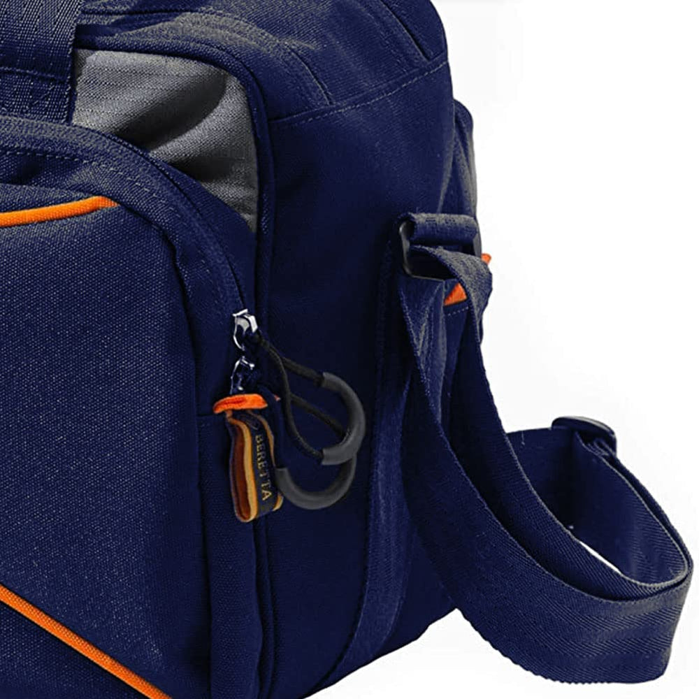 Beretta Uniform Pro EVO blue capacity illustration highlights space for up to 150 cartridges.