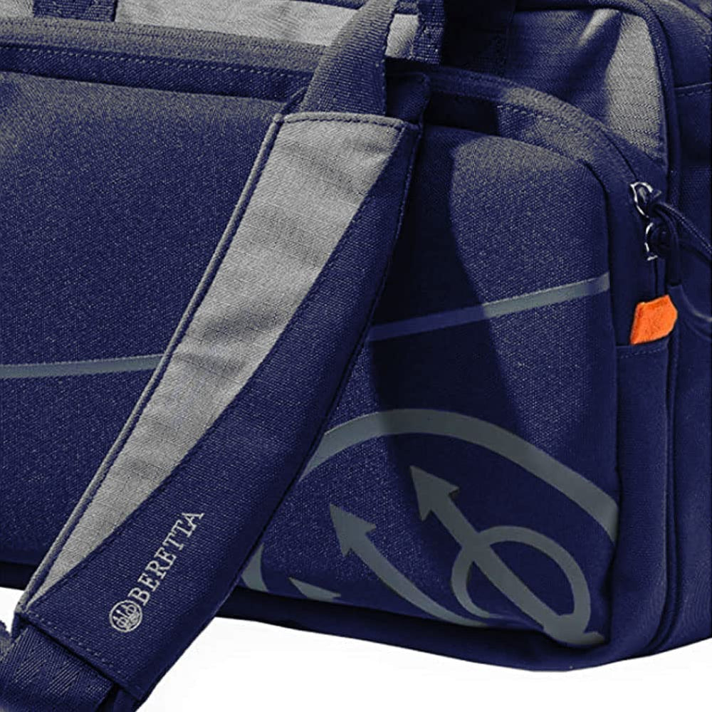 Beretta Uniform Pro EVO blue shoulder strap image emphasizes comfortable carry.
