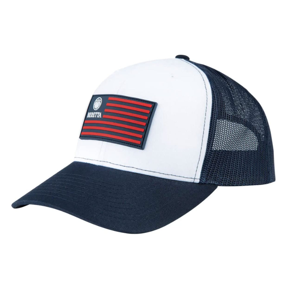 Beretta Waterfawl Stryker Trucker Hat – front patch, blue navy white