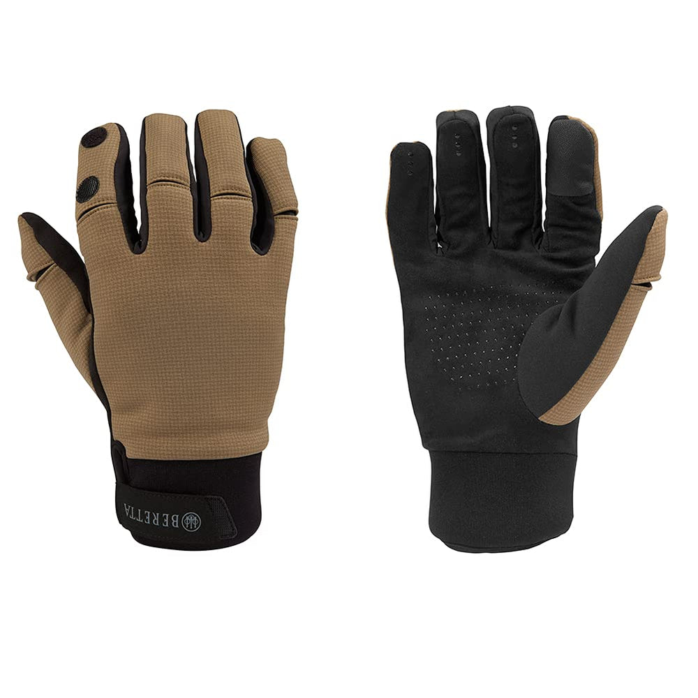 Beretta WaterShield gloves touchscreen-friendly index finger enabling quick device use in the field