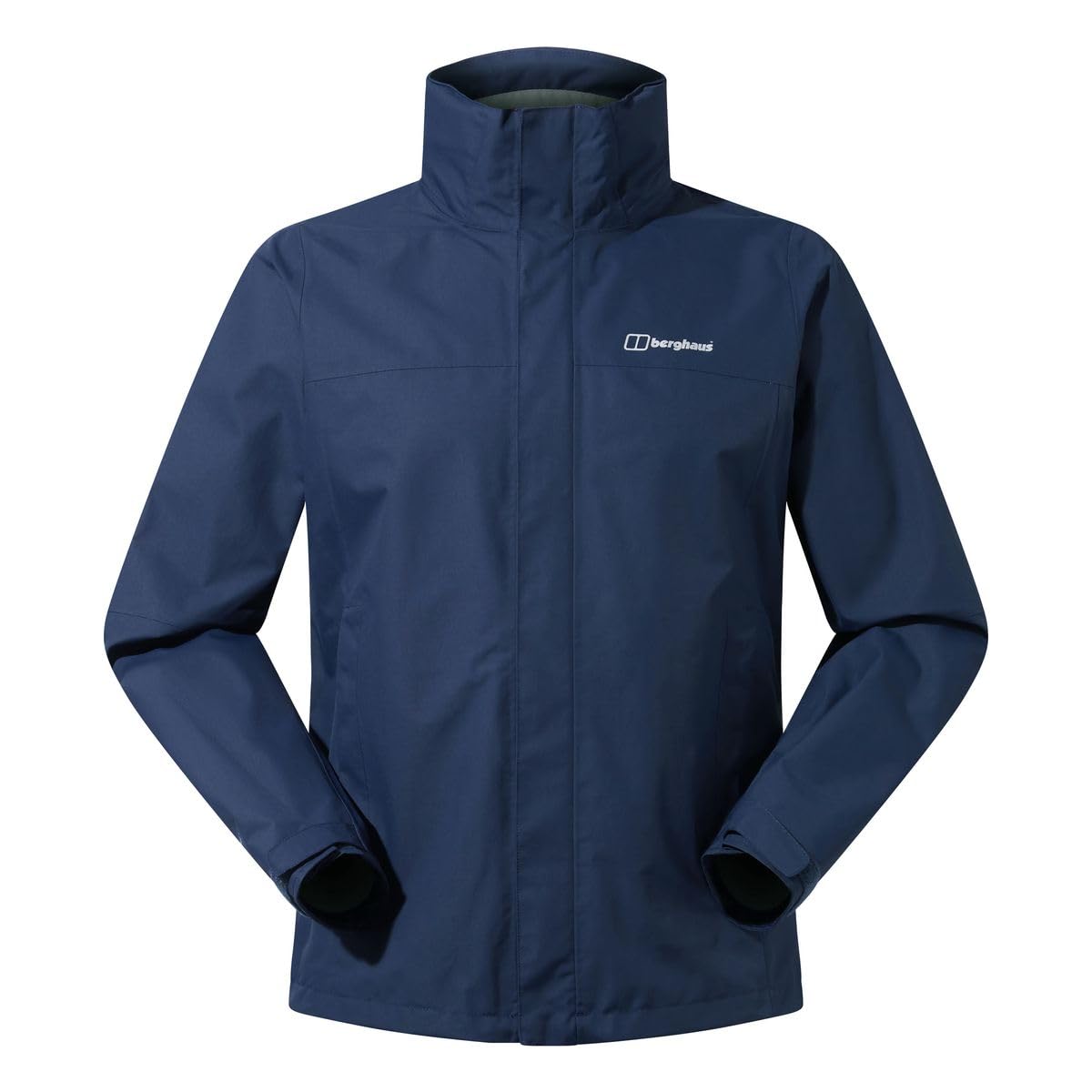 Berghaus RG Alpha 2.0 jacket front view shows Hydroshell protection for wet day adventures.