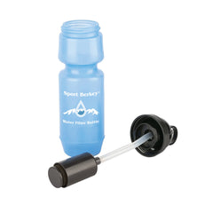 Berkey Sport bottle side view showing compact design for travel and outdoor use.