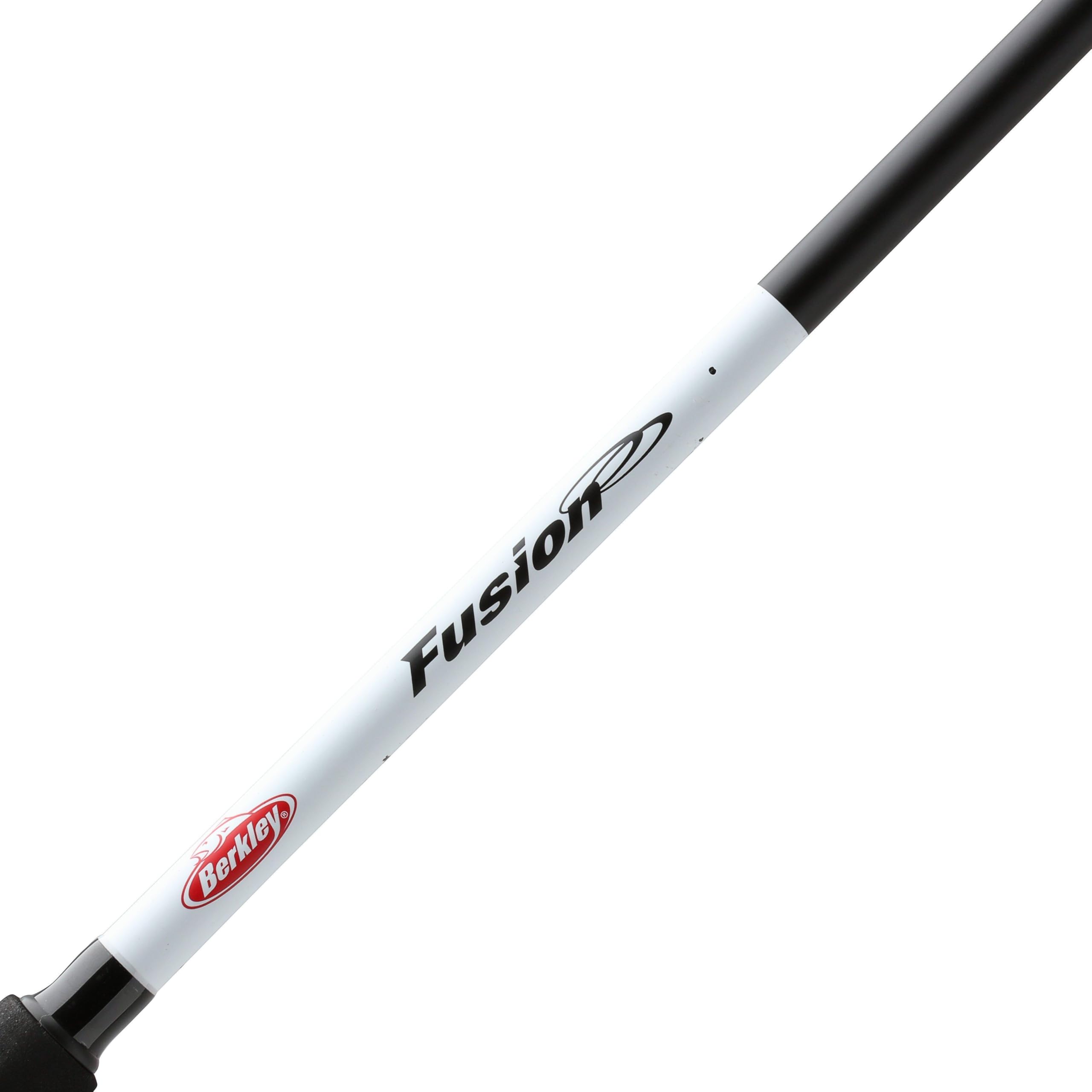 Berkley Fusion 7ft rod and reel close-up with line rating