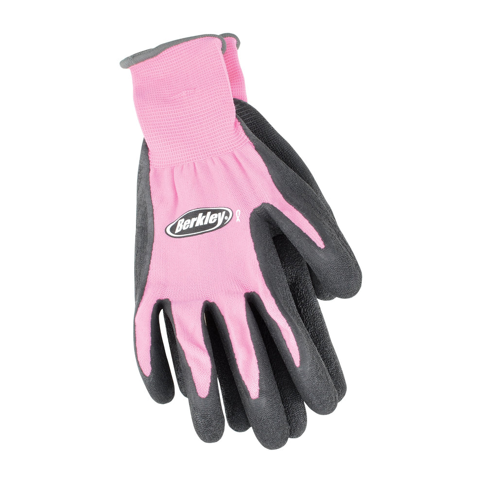 Berkley BTLCFG pink coated grip gloves: secure grip for slippery fish handling