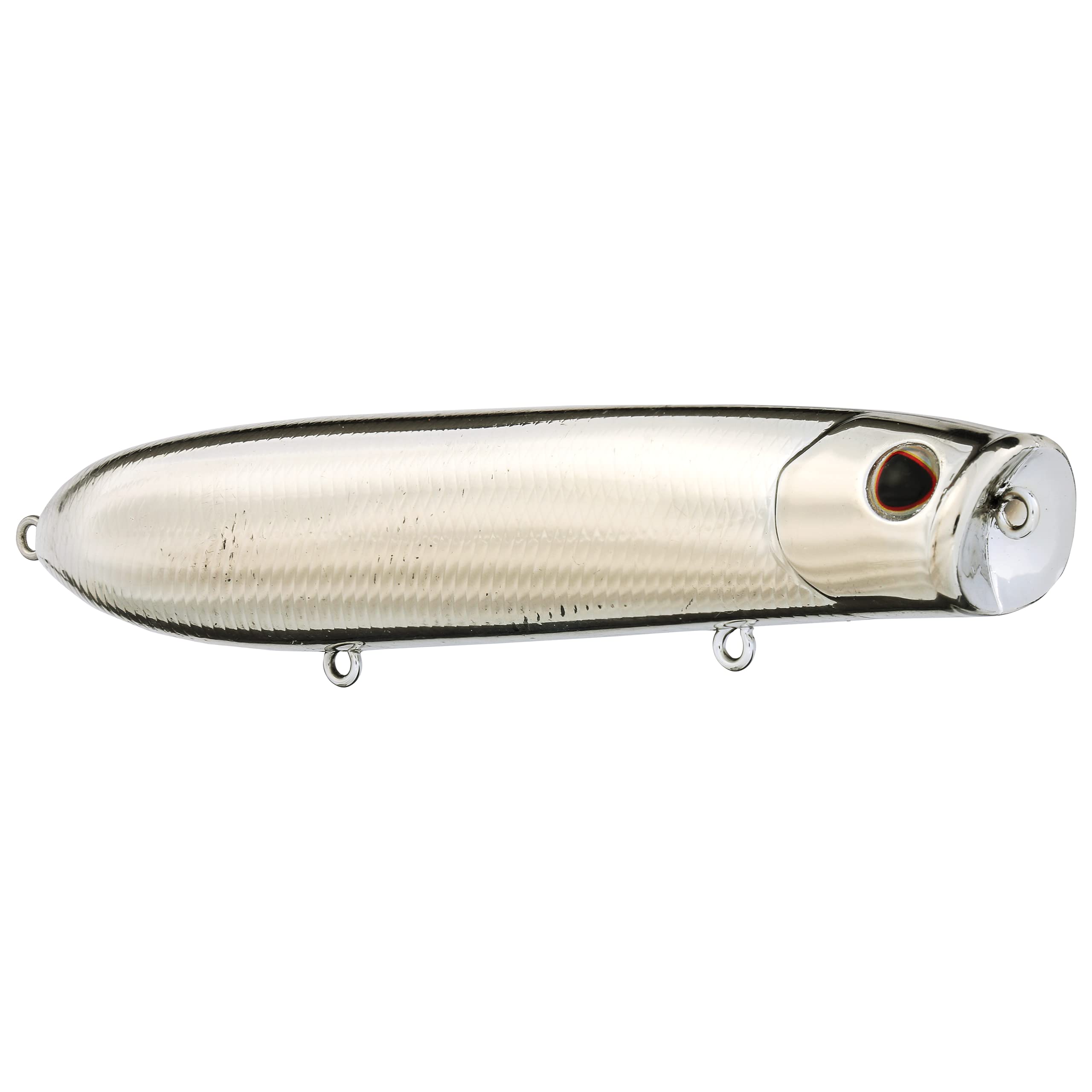Berkley Cane Walker side-action lure showing twitchy motion to provoke bites.