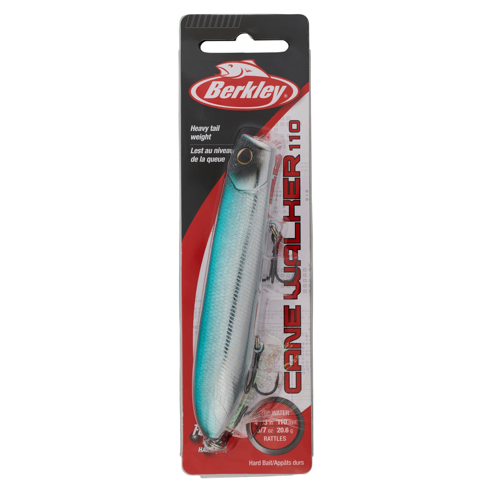 Berkley Cane Walker topwater action creates spray and surface motion.