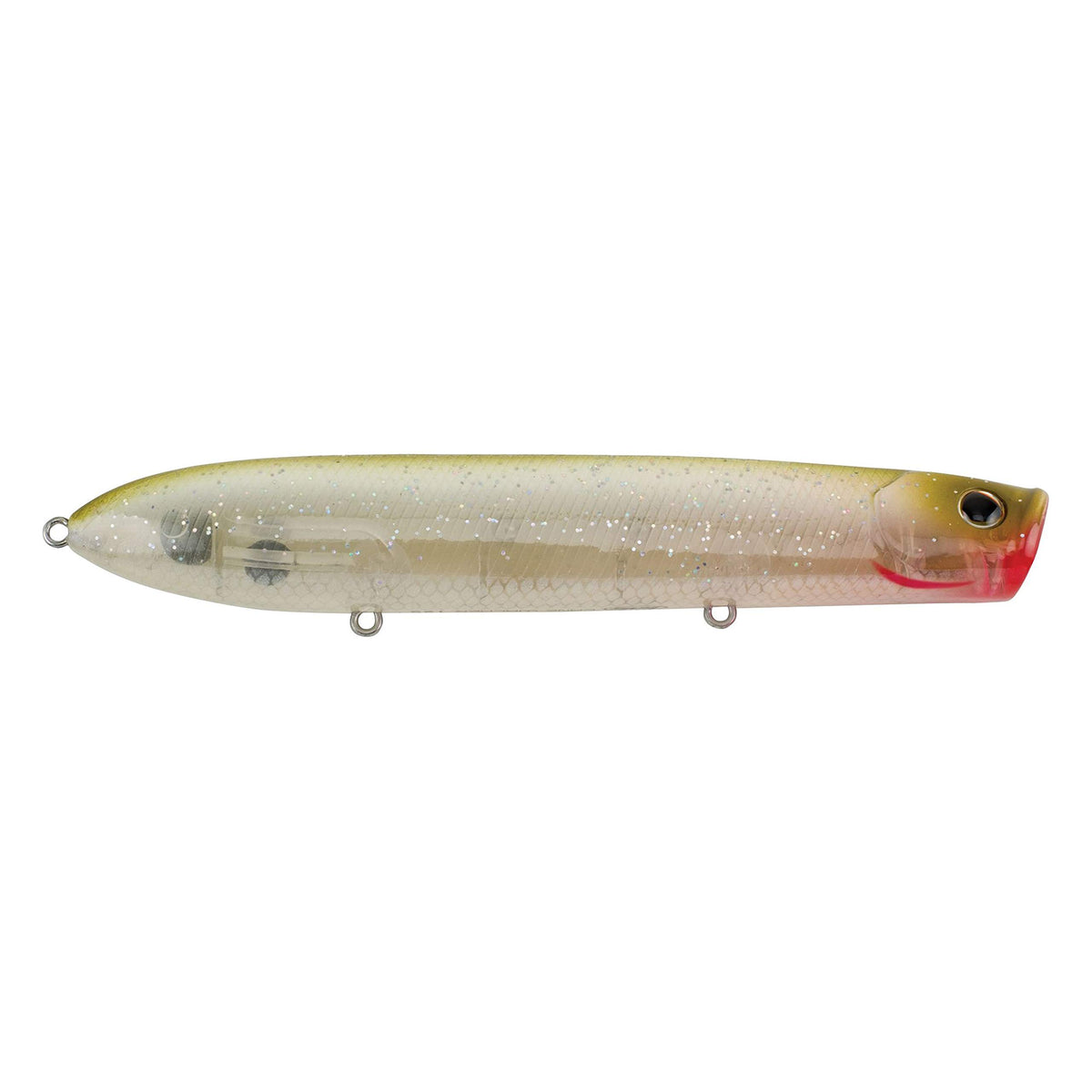 Berkley Cane Walker topwater lure overview in olive shad color with strong action