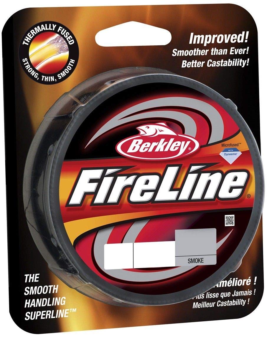 Berkley FireLine 125yd spool in Smoke enhances sensitivity for light tackle.