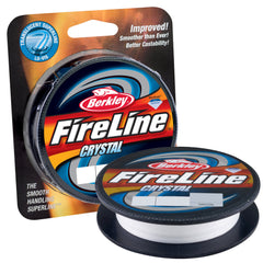 Berkley FireLine Fused Crystal on a spinning reel, ultra-low visibility for smoother casting.