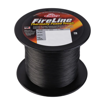 Berkley FireLine Smoke on-reel 8lb braid for sensitive strike detection.