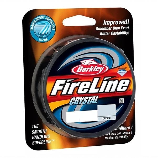 Berkley FireLine Superline Crystal closeup shows 8-strand fused braid and abrasion resistance