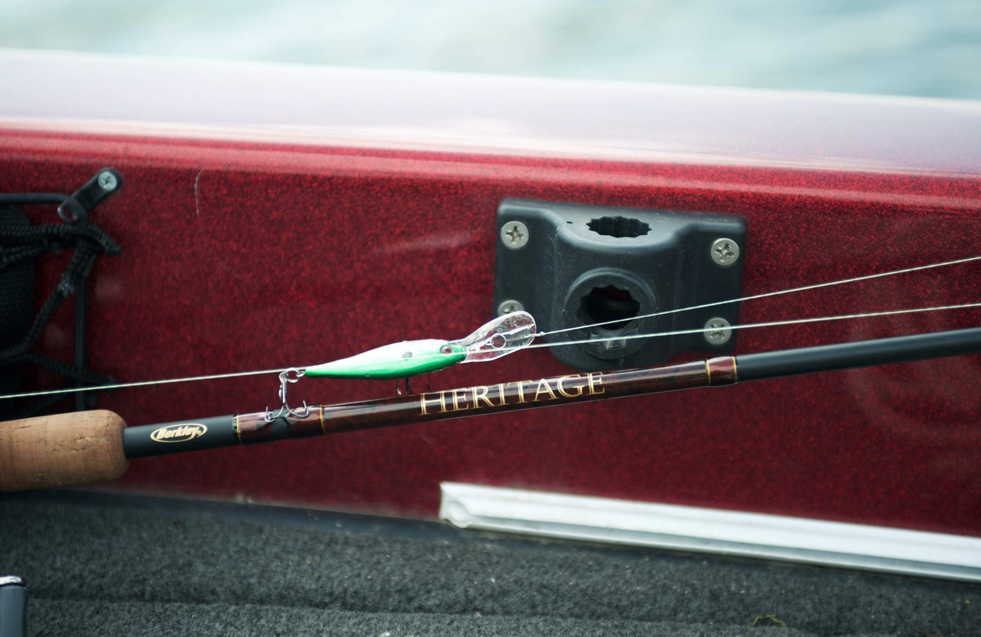 Berkley Flicker Minnow in Flashy Perch diving action underwater