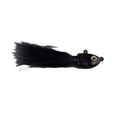 Berkley Flicker Shad bait in black with bucktail flash attracts offshore fish