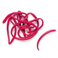Berkley Gulp! Alive! Angle Worm red 1-inch bait with scent dispersion for panfish.