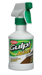 Berkley Gulp Alive Minnow bottle spray ready for application on lure