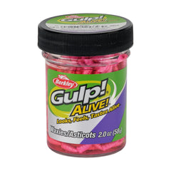 Packaging highlights pink color and year-round panfish suitability.