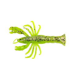 Berkley Gulp Ghost Shrimp Chartreuse Belly 3in lure for inshore fishing, lifelike action.
